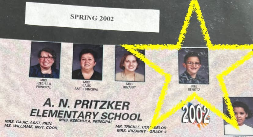 Joel smiling in class